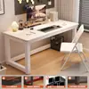 Escritorio de Computadora para Dormitorio, Escritorio Simple para Estudio en Casa, Mesa de Estudio para Estudiantes, Escritorio de Oficina Rectangular Moderno Engrosado y Reforzado