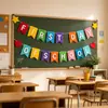 Bandera del primer día de clases, accesorios para fotos de salón de clases, decoración del hogar para preescolar, Decoración de Regreso a Clases