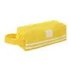 Estojo de Lápis de Tecido Oxford de Camada Dupla, Estojo Simples de Grande Capacidade com Zíper Duplo, Bolsa de Papelaria Portátil com Zíper para Alunos do Ensino Fundamental, em Estoque