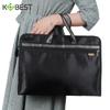 Bolso de mano Kangbai de doble capa horizontal para almacenamiento de datos a4, bolsa para archivos de negocios, maletín simple con cremallera