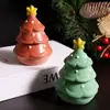 Molde de Taza de Árbol de Navidad de Múltiples Capas Tarro de Santa Estrella Caja de Almacenamiento de Árbol de Navidad Molde de Silicona de Yeso