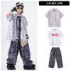 Ropa de Calle de Baile Urbano de Moda para Niños Conjunto de Dos Piezas de Manga Corta de Verano Estilo Callejero Fresco de Moda Hip-Hop para Actuación