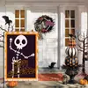 Bandeira de jardim Temu de Halloween transfronteiriça, uma decoração criativa de poliéster estampada para ambientes festivos de jardim e quintal, usada como pano de fundo ou bandeira para pendurar