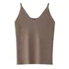 Suéter tejido para mujer de doble cara con correa fina, corte ajustado favorecedor, otoño e invierno, nuevo, suave y amigable con la piel, cachemir, cuello en U al frente, cuello en V en la espalda
