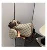 Bolso de Mujer Estampado Vintage 2024 Nuevo Bolso Almohada Set de Dos Piezas Hombro Cruzado Moda Casual Correa Ancha Pequeño Bolso para Debajo del Brazo