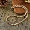 Collar Tendencia Bohemio Retro Estilo Étnico Hecho a Mano con Cuentas de Concha de Coco Piedra Natural Collar Dominante para Hombre