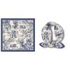 Cachecol Quadrado de Seda Estampado Vintage Moda Primavera e Outono Estilo Ocidental Cachecol de Seda Feminino de Alto Nível Profissional Comissária de Bordo Cachecol Decorativo