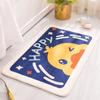 Nueva alfombra de baño de imitación de cachemira con dibujos animados para el hogar, alfombra para puerta de baño, alfombra antideslizante absorbente de agua para puerta de entrada.