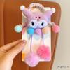 Corda de cabeça infantil kulomi anel de cabelo lã fofo desenho animado elástico para cabelo de menina rabo de cavalo bola na cabeça Sanrio acessórios de cabelo