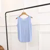 Verão feminino novo versão coreana de algodão slub colete U solto casual elástico alça larga no ombro vendas diretas da fábrica