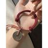 Moneda Espíritu de Montaña de Cobre Puro Pulsera de Cuerda Trenzada Hecha a Mano Joyería para Mujer Regalo de Pareja S426 Nuevo Estilo Chino