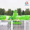 Equipamento de diversão quadrado pequeno para crianças ao ar livre, canguru feliz, sensação de salto, instalações rotativas de elevação, divertido