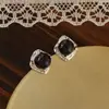 Pendientes de Ojo de Tigre y Perlas Geométricas para Mujer Otoño e Invierno 2025, Sentido Avanzado, Temperamento Negro, Personalidad, Pendientes Versátiles