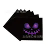 Transfronterizo Nuevo Producto Halloween Fondo Negro Fantasma Maligno Morado Set de Vajilla Desechable Suministros para Fiesta Platos de Papel Desechables