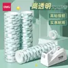 Cinta de Papelería Deli 1.2cm Cinta Pequeña Transparente 1.8cm Los Estudiantes Pueden Romper a Mano Cinta de Papel Adhesivo Hecha a Mano