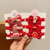 Goma para el Pelo Roja con Lazo para Niñas Pequeñas, Banda Elástica de Alta Elasticidad que No Daña el Cabello, Cuerda para el Pelo Accesorio para el Cabello Sanrio