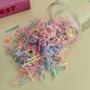 Barril a granel banda de goma desechable banda de goma para niños trenza para niños banda de goma de color transparente desechable anillo para el cabello