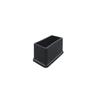 Tubo cuadrado de 15*30 cubierta de plástico goma blanda cubierta de plástico pvc tapón de tubo de acero tapón de goma tapón antideslizante antiarañazos para mesa y silla