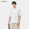 Ropa Masculina Apo Camiseta Cruzada de Manga Corta para Hombre, Verano de Alta Gama Holgada de Cuello Redondo con Bloques de Color Casual Fresca Prenda Interior