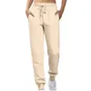 Calças Esportivas Femininas para Exportação, Calças Jogger de Lã Outono e Inverno, Calças Longas para Corrida, Calças da Moda com Cintura Elástica Slim-Fit Venda por Atacado