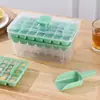 Geladeira doméstica para fabricação de gelo Cubo de gelo caseiro Caixa de gelo Molde de cubo de gelo Artefato de cubo de gelo congelado Prensa de grau alimentício Cubo de gelo