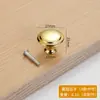 Manípulo Moderno Simples de Aço Inoxidável com Furo Único Metal Redondo Dourado Pequeno Manípulo para Gaveta Armário Porta Ferragens Manípulo