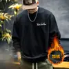 Sudadera Retro Americana Pesada de 360g para Hombre Primavera Holgada de Moda Marca Bordada Cuello Redondo Top Chaqueta Casual para Hombre de Moda