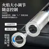 Isqueiro Personalizado de Fogo Direto Pistola de Spray Transparente Câmara de Gás Visível Capacidade Roda de Pedra de Afiar Fogo Direto Chama Azul À Prova de Vento Isqueiro Inflável