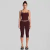 Conjunto de ropa deportiva transfronteriza para mujer con doble tirante, secado rápido, hermoso diseño de espalda, conjunto de chaleco deportivo, conjunto casual para correr y yoga