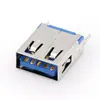 Enchufe hembra conector AF de interfaz USB 3.0 vertical recto plano 180 grados pie doblado 15.0 alta velocidad