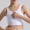 Sutiã Corset com Zíper Les Ice Silk Modelador Vest for Women com Seios Grandes para Parecer Menores, Faixa para o Peito para Estudantes, Redução do Busto e Modelagem Corporal
