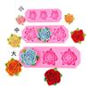 Flor Grande Mediana Pequeña Flor Flip Galleta de Azúcar Mousse Vasitos de Papel Decoración Pastel de Boda Molde de Silicona para Chocolate Dulce