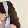 Diadema de cinta francesa de satén con borde ancho, estilo coreano, elegante, diseño retro de nicho, color verde leche, nueva llegada