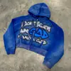 Sudadera con capucha Cross American Y2K de moda Hip Hop con estampado de letras Personalidad Estilo callejero Unisex Holgada Cremallera 265