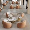 Sala Recepción Sofá de Negociación Juego de Mesa de Centro Área de Salón del Vestíbulo del Hotel Sofá Comercial Curvo para Oficina
