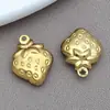 Pingente de Fruta Coração de Anjo Oco Eletrodepositado a Vácuo em Aço Inoxidável Chaveiro DIY Pingente de Bolsa Acessório