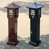 Coluna de Cinzas de Aço Inoxidável Cinzeiro Vertical Externo Lixeira Cinzeiro Coletor de Bitucas para Área de Fumantes