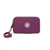 Bolsa Feminina Estilo Coreano 2020 para Celular Porta-Moedas Cor Pura Fosca Três Zíperes Bolsa para Cosméticos Porta-Moedas