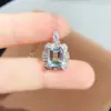 Colgante de aguamarina natural cristalino piedra principal de unos 6*8 mm plata 925 incrustación retención de color fabricantes