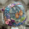 Atraente de Sol Lua Novo Produto Transfronteiriço Pingente Acrílico Plano 2D Decoração de Feriado para Porta Janela Parede