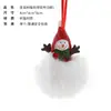 Decoraciones navideñas transfronterizas Resina Papá Noel Bola de pelo Colgante llavero Campana Colgante árbol de Navidad