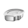 Bandeja de Acero Inoxidable con Forma de Abanico para Cocer al Vapor Cocina Universal Hogar Vaporera Dividida con Tapa Caja Multifuncional para Cocer Huevos al Vapor Tazón para Cocer al Vapor