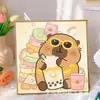 Pintura de Diamantes para Niños Kuromi Hecho a Mano DIY Pintura de Pegatinas de Diamantes Sanrio Pintura de Diamantes con Diamantes Completos 5D Tamaño Pequeño