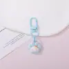 Lindo colgante de llavero de pata de gato KT cat, accesorio de llavero con cuentas, decoración DIY para mochila, accesorio de regalo cultural y creativo