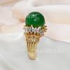 Anillo de Lujo con Encaje Dorado Tallado Texturizado Italiano Perla Mismo Estilo que el Mostrador Bratti Anillo Estilo Dama Venta al por Mayor para Mujeres
