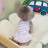 Roupas para Cães Pequenos, Vestido Floral de Primavera/Verão para Cães e Gatos, Bichon Pomeranian Corgi 24 Vestido de Alça com Acabamento em Renda
