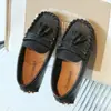 Nuevos Zapatos Infantiles Primavera y Otoño Estilo Coreano Mocasines para Niños Zapatos Casuales sin Cordones Zapatos de Cuero sin Cordones Zapatos de Estudiante