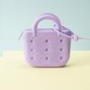 Bolsa de Silicona Transfronteriza con Agujeros Bolsa de Playa para Caminar Tote Bag DIY Se Puede Decorar Bolsos de Mano de Silicona de Dibujos Animados para Niños