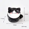 Produto novo original: caneca de gato de desenho animado com tampa, decoração em miniatura. Enfeite de resina de gatinho fofo multicolorido para segurar itens, atacado