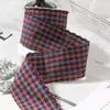 Ribete de Encaje Plisado, Tela de Falda a Cuadros, Accesorios de Decoración para Ropa, Accesorios para el Cabello, Ligas para el Cabello DIY, Cinta a Cuadros